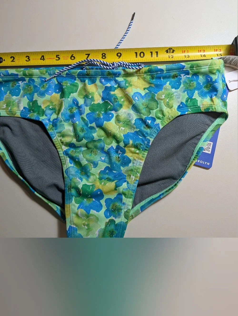 Brolyn By Jolyn Size 36 Blue & Green Mens Floral Swim Trunk NWT